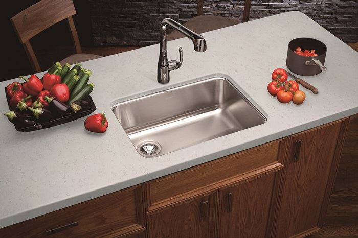 brown and white stone slab countertop