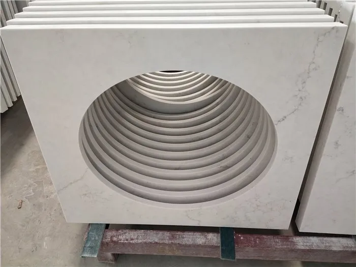 Organiske benkeplater i hvit kvarts