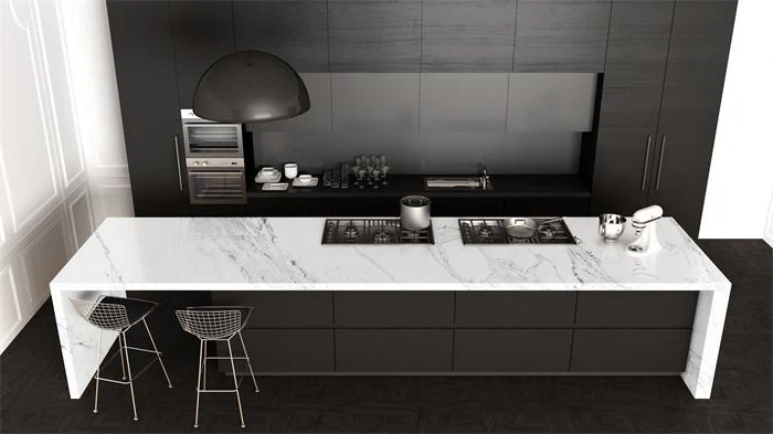white quartz stone veneer for kitchen