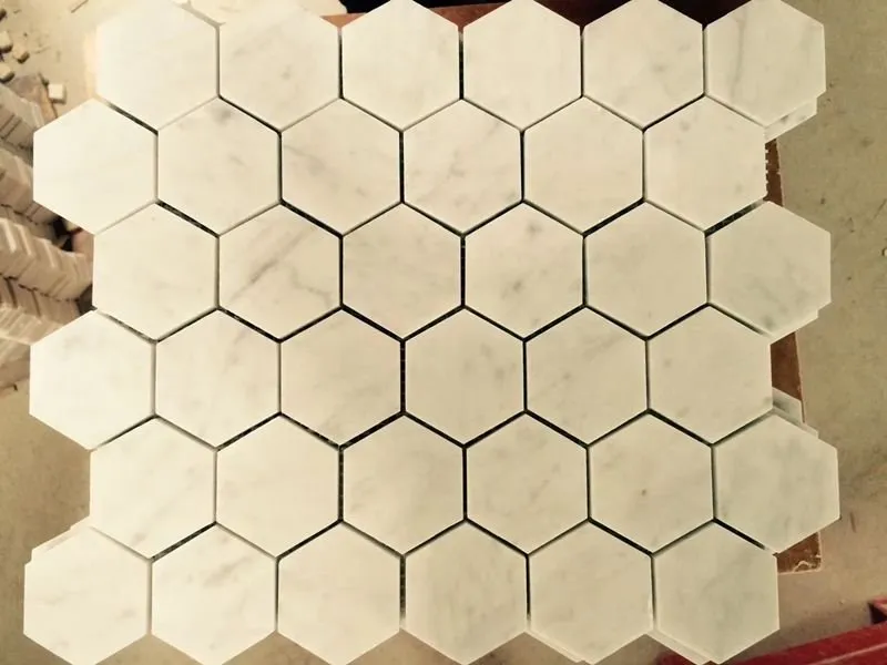 Bianco Carrara Hexagon Marble Mosaic