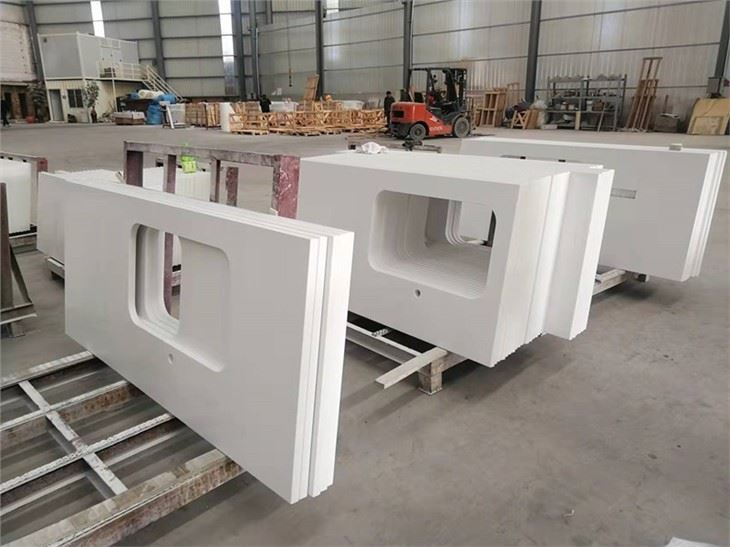 Elegant White Quartz Countertops