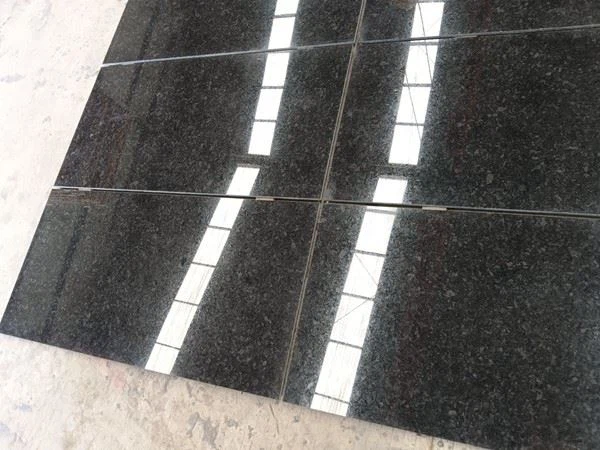 Angola Black Granite polished floor tiles