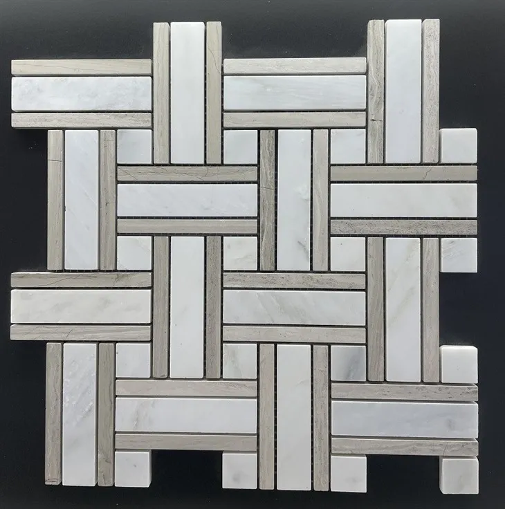 Basketweave marmor mosaikk