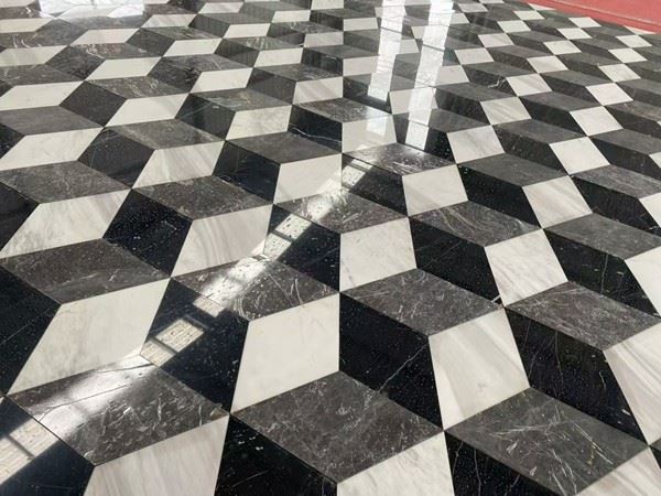 Black Grey and White Marble Floor