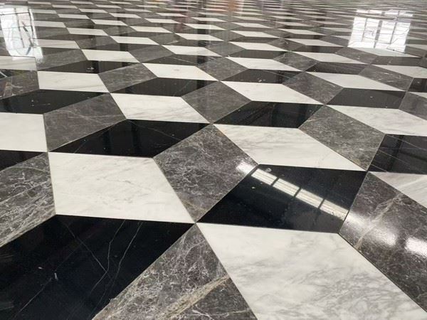 Black Grey and White Marble Tiles