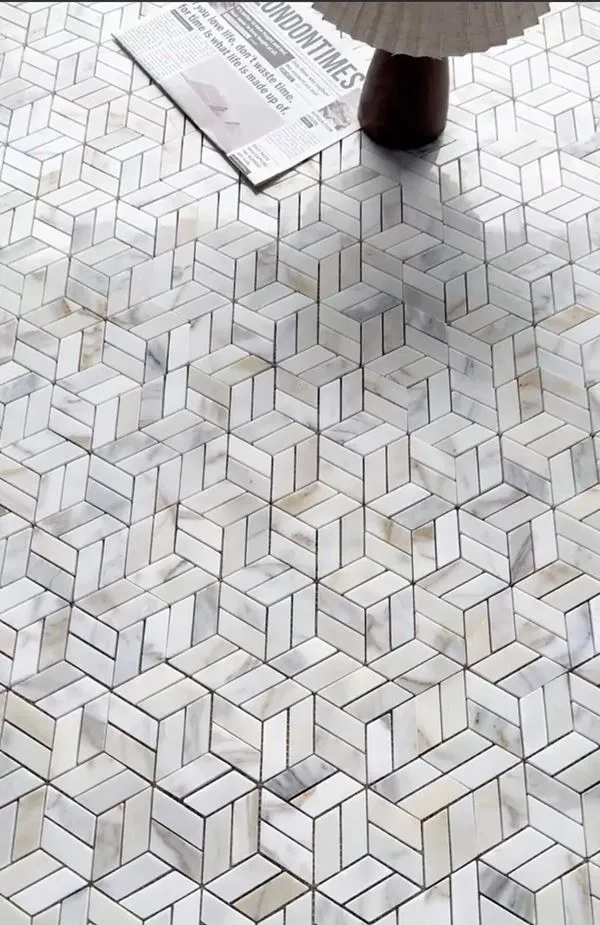 Calacatta gullmosaikkflis