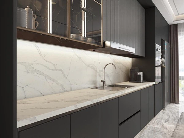 calacatta oro quartz bar top