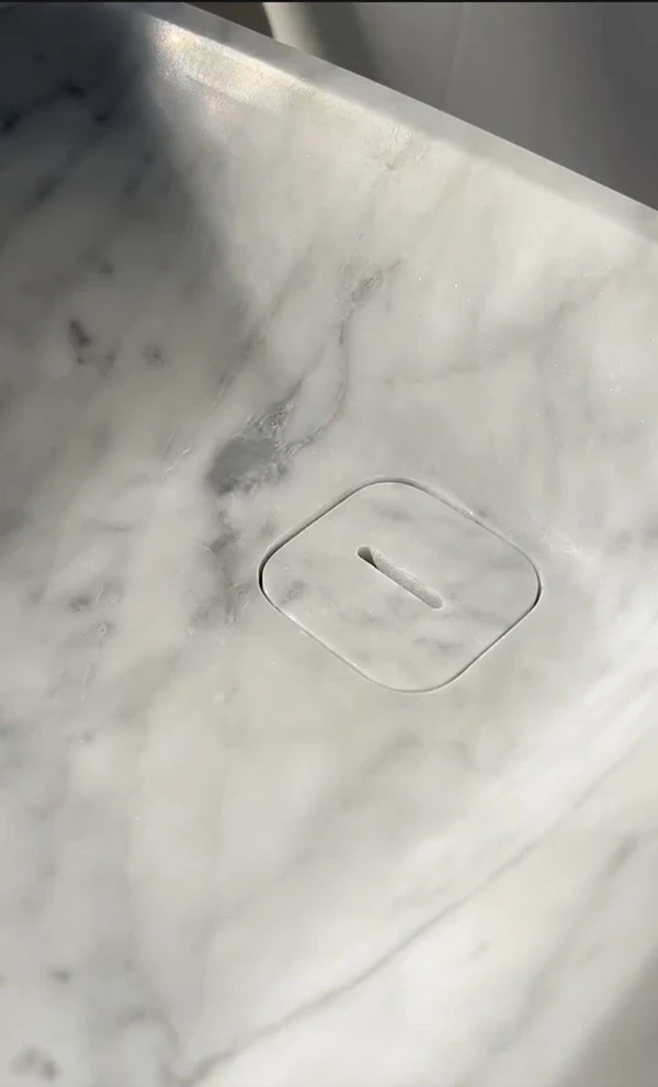 Bianco Carrara Marble Pedestal Sink