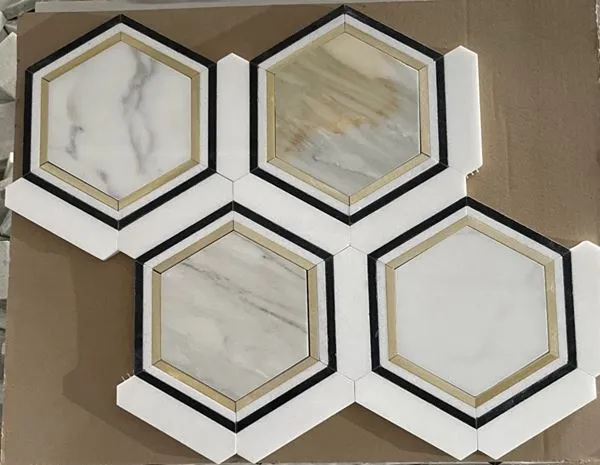 Marmor honningkake mosaikkfliser